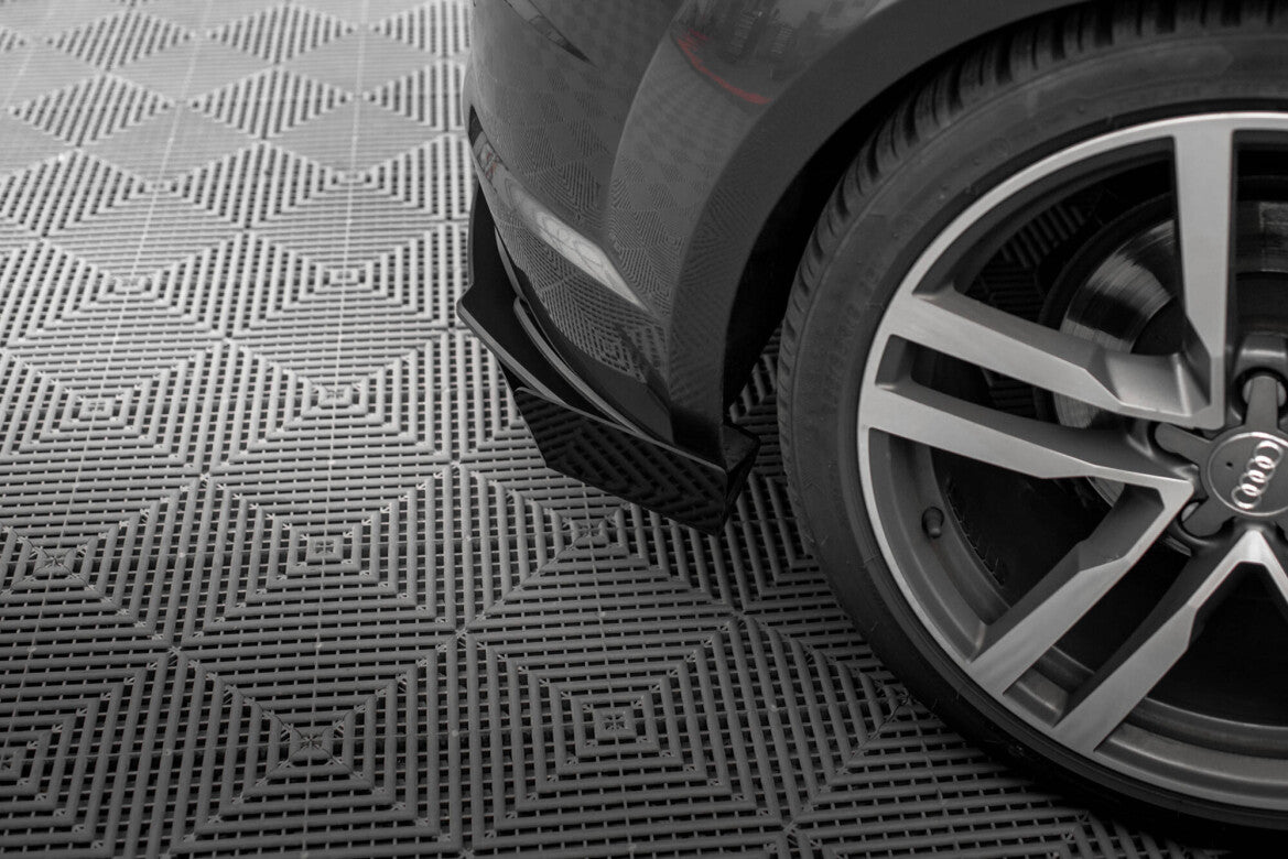 Street Pro Diffusor Flaps passend für Audi TT S-Line 8S schwarz matt + Hochglanz Flaps