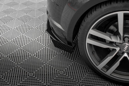 Street Pro Diffusor Flaps passend für Audi TT S-Line 8S schwarz matt + Hochglanz Flaps
