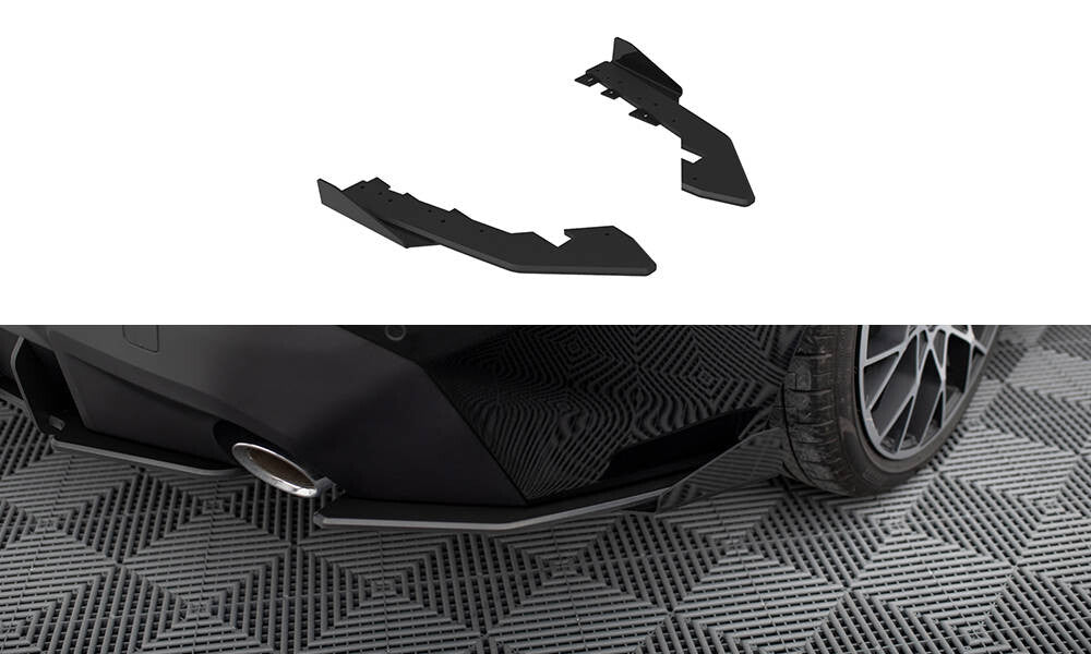 Street Pro Diffusor Flaps passend für BMW 2 Coupe G42 schwarz matt + Hochglanz Flaps