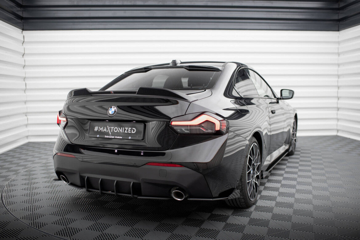 Street Pro Diffusor Flaps passend für BMW 2 Coupe G42 schwarz matt + Hochglanz Flaps