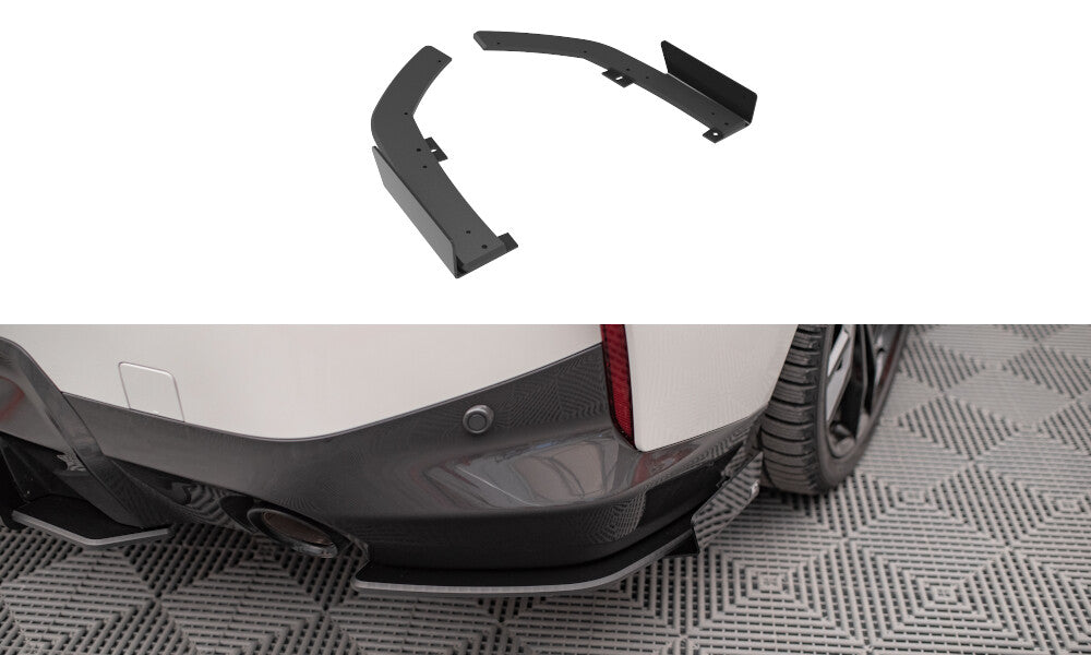 Street Pro Diffusor Flaps passend für BMW 2 Coupe M-Paket G42 schwarz matt + Hochglanz Flaps