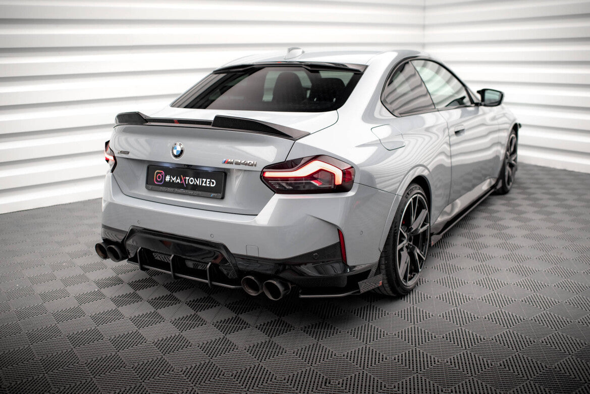 Street Pro Diffusor Flaps passend für BMW 2 Coupe M240i G42 schwarz matt + Hochglanz Flaps
