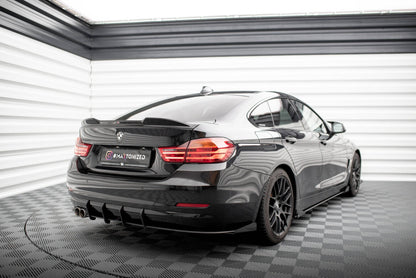 Street Pro Diffusor Flaps passend für BMW 4er Gran Coupe F36 schwarz matt + Hochglanz Flaps