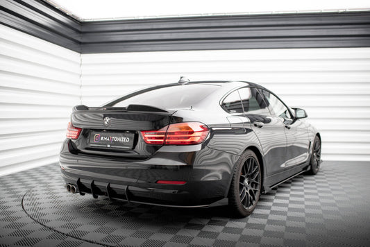 Street Pro Diffusor Flaps passend für BMW 4er Gran Coupe F36 schwarz matt + Hochglanz Flaps