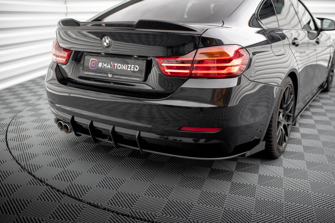 Street Pro Diffusor Flaps passend für BMW 4er Gran Coupe F36 schwarz matt + Hochglanz Flaps