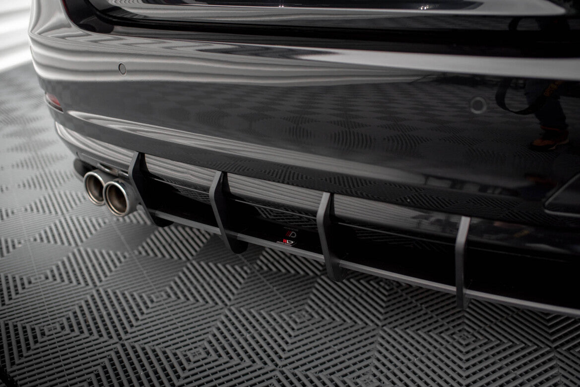 Street Pro Diffusor Flaps passend für BMW 4er Gran Coupe F36 schwarz matt + Hochglanz Flaps
