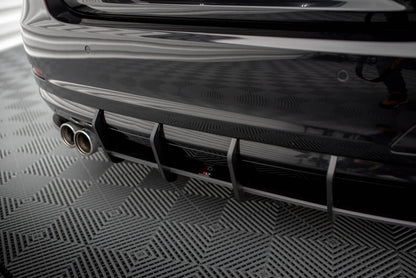 Street Pro Diffusor Flaps passend für BMW 4er Gran Coupe F36 schwarz matt + Hochglanz Flaps