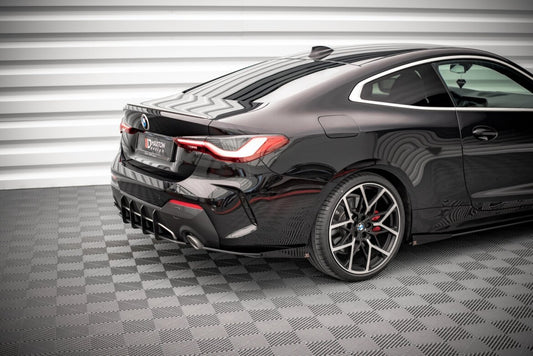 Street Pro Diffusor Flaps passend für BMW 4er M-Paket G22 / G23 / G22 FL / G23 FL schwarz matt + Hochglanz Flaps