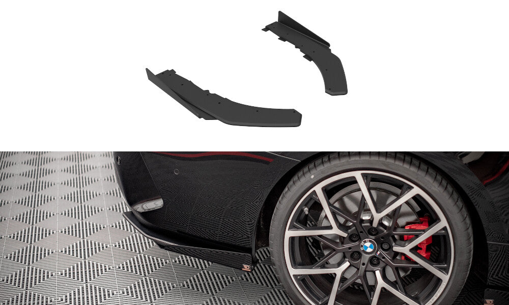 Street Pro Diffusor Flaps passend für BMW 4er M-Paket G22 / G23 / G22 FL / G23 FL schwarz matt + Hochglanz Flaps