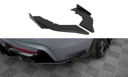 Street Pro Diffusor Flaps passend für BMW 4er35i Coupe M-Paket F32 schwarz matt + Hochglanz Flaps