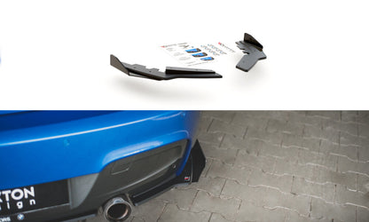 Street Pro Diffusor Flaps passend für BMW M135i F20 schwarz matt + Hochglanz Flaps