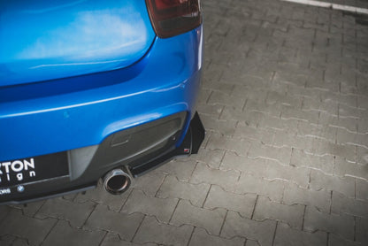 Street Pro Diffusor Flaps passend für BMW M135i F20 schwarz matt + Hochglanz Flaps