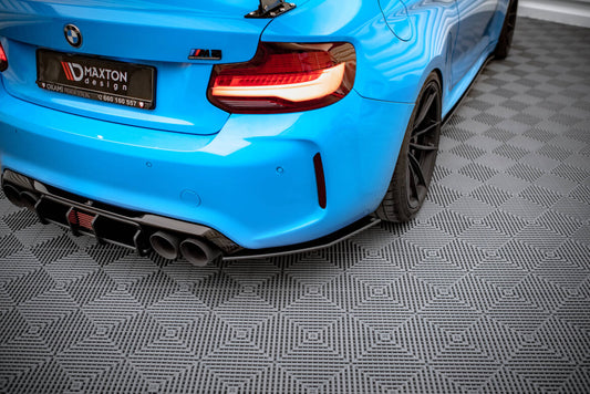 Street Pro Diffusor Flaps passend für BMW M2 F87 schwarz matt