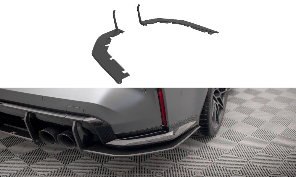 Street Pro Diffusor Flaps passend für BMW M3 Limousine / Touring G80 / G81 schwarz matt