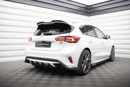Street Pro Diffusor Flaps passend für Ford Focus ST Mk4 schwarz matt + Hochglanz Flaps