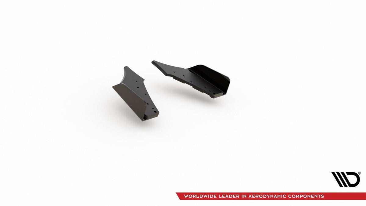 Street Pro Diffusor Flaps passend für Ford Focus ST Mk4 schwarz matt + Hochglanz Flaps