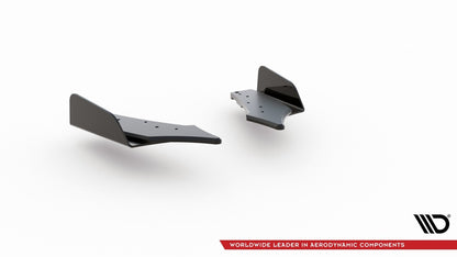 Street Pro Diffusor Flaps passend für Ford Focus ST Mk4 schwarz matt + Hochglanz Flaps