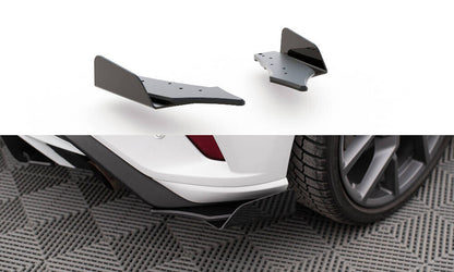 Street Pro Diffusor Flaps passend für Ford Focus ST Mk4 schwarz matt + Hochglanz Flaps