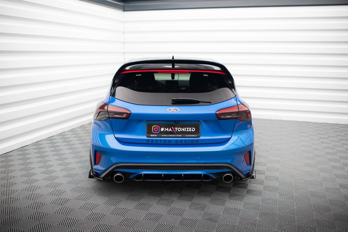 Street Pro Diffusor Flaps passend für Ford Focus ST Mk4 schwarz matt + Hochglanz Flaps