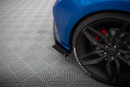 Street Pro Diffusor Flaps passend für Ford Focus ST Mk4 schwarz matt + Hochglanz Flaps