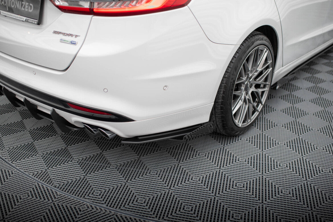 Street Pro Diffusor Flaps passend für Ford Mondeo Sport Mk5 FL / Fusion Sport Mk2 FL schwarz matt + Hochglanz Flaps