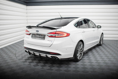 Street Pro Diffusor Flaps passend für Ford Mondeo Sport Mk5 FL / Fusion Sport Mk2 FL schwarz matt + Hochglanz Flaps