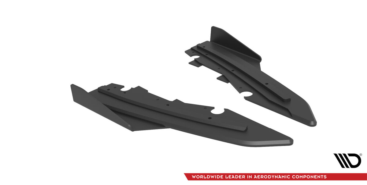 Street Pro Diffusor Flaps passend für Ford Mondeo Sport Mk5 FL / Fusion Sport Mk2 FL schwarz matt + Hochglanz Flaps