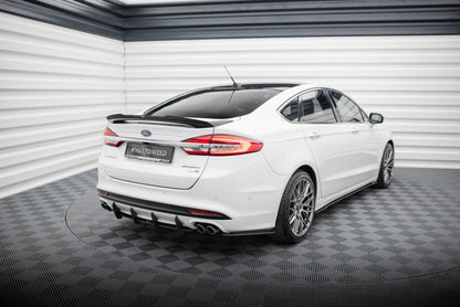 Street Pro Diffusor Flaps passend für Ford Mondeo Sport Mk5 FL / Fusion Sport Mk2 FL schwarz matt