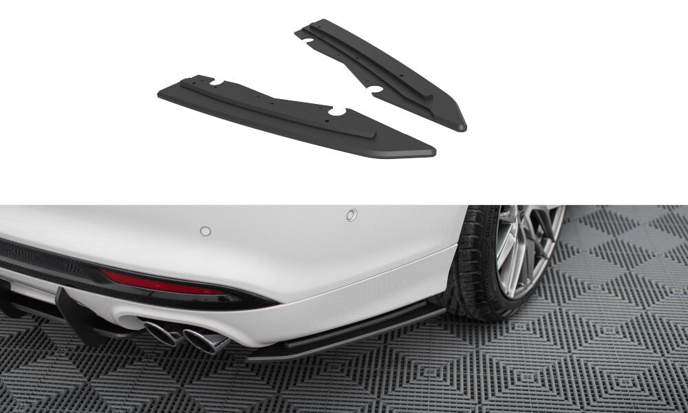 Street Pro Diffusor Flaps passend für Ford Mondeo Sport Mk5 FL / Fusion Sport Mk2 FL schwarz matt