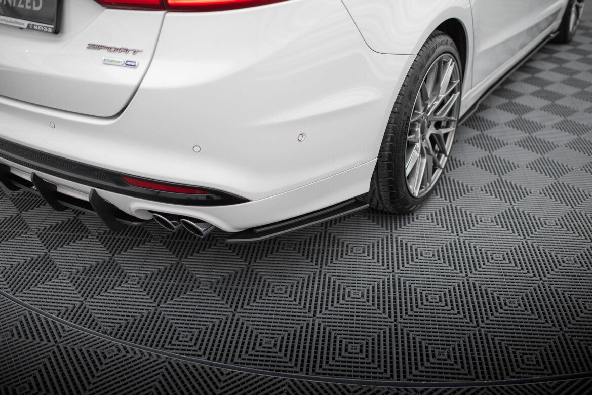 Street Pro Diffusor Flaps passend für Ford Mondeo Sport Mk5 FL / Fusion Sport Mk2 FL schwarz matt