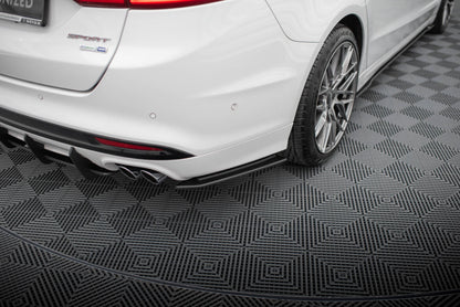 Street Pro Diffusor Flaps passend für Ford Mondeo Sport Mk5 FL / Fusion Sport Mk2 FL schwarz matt