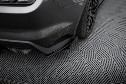 Street Pro Diffusor Flaps passend für Ford Mustang GT Mk6 roter Kern + Hochglanz Flaps
