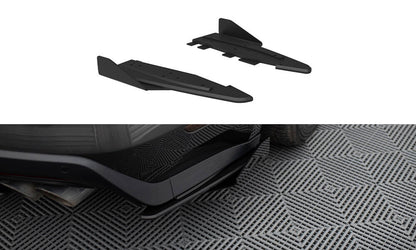 Street Pro Diffusor Flaps passend für Ford Mustang GT Mk6 schwarz matt + Hochglanz Flaps