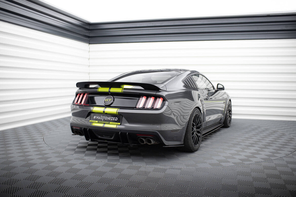 Street Pro Diffusor Flaps passend für Ford Mustang GT Mk6 schwarz matt