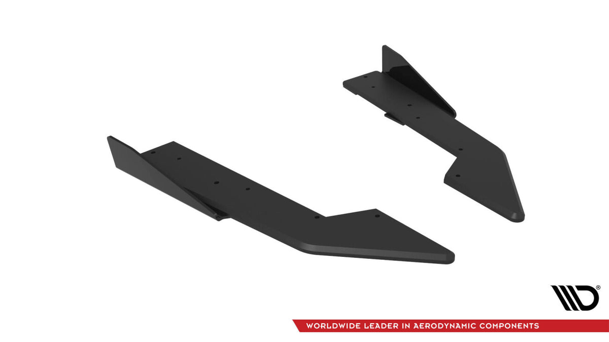Street Pro Diffusor Flaps passend für Ford Mustang GT Mk7 schwarz matt + Hochglanz Flaps