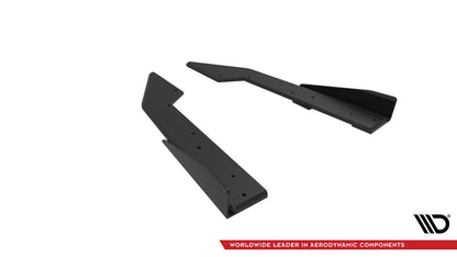 Street Pro Diffusor Flaps passend für Ford Mustang GT Mk7 schwarz matt + Hochglanz Flaps