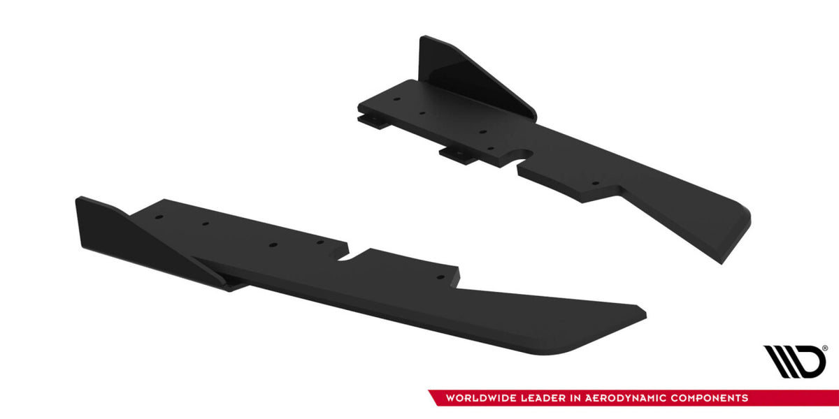Street Pro Diffusor Flaps passend für Ford Subaru Impreza WRX STI Mk3 FL schwarz matt + Hochglanz Flaps