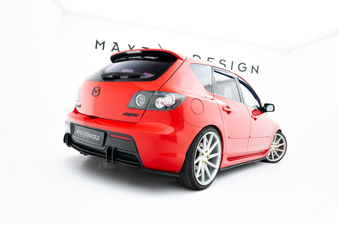 Street Pro Diffusor Flaps passend für Mazda 3 MPS Mk1 EU Version schwarz matt