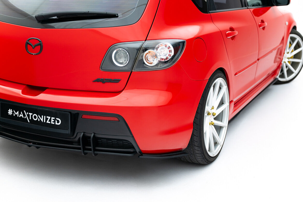 Street Pro Diffusor Flaps passend für Mazda 3 MPS Mk1 EU Version schwarz matt