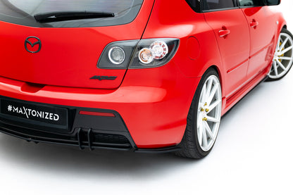 Street Pro Diffusor Flaps passend für Mazda 3 MPS Mk1 EU Version schwarz matt