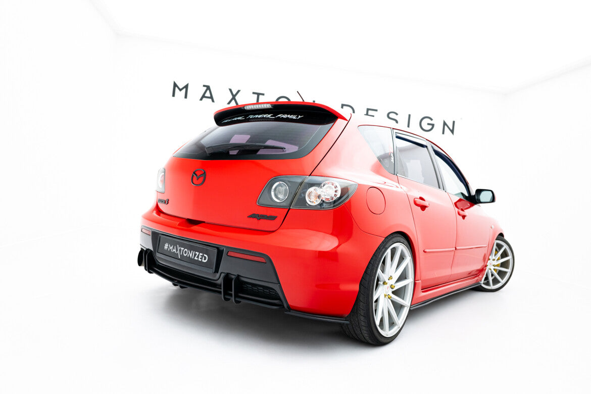 Street Pro Diffusor Flaps passend für Mazda 3 MPS Mk1 EU Version schwarz matt