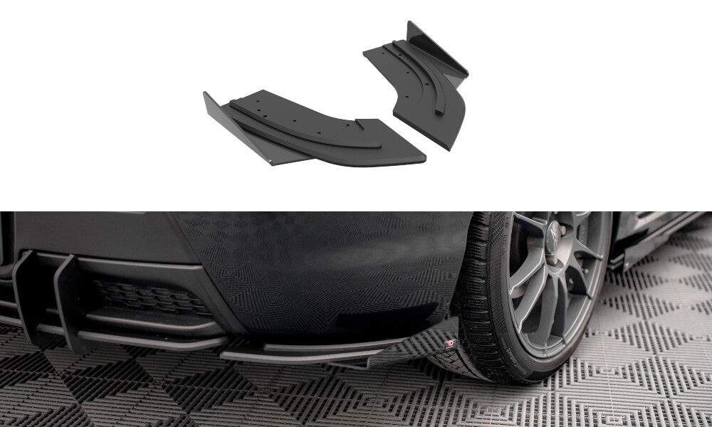 Street Pro Diffusor Flaps passend für Mazda 3 MPS Mk1 US-Spec Version schwarz matt + Hochglanz Flaps