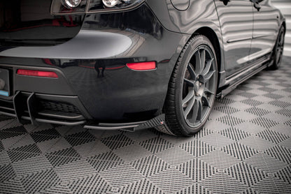 Street Pro Diffusor Flaps passend für Mazda 3 MPS Mk1 US-Spec Version schwarz matt + Hochglanz Flaps