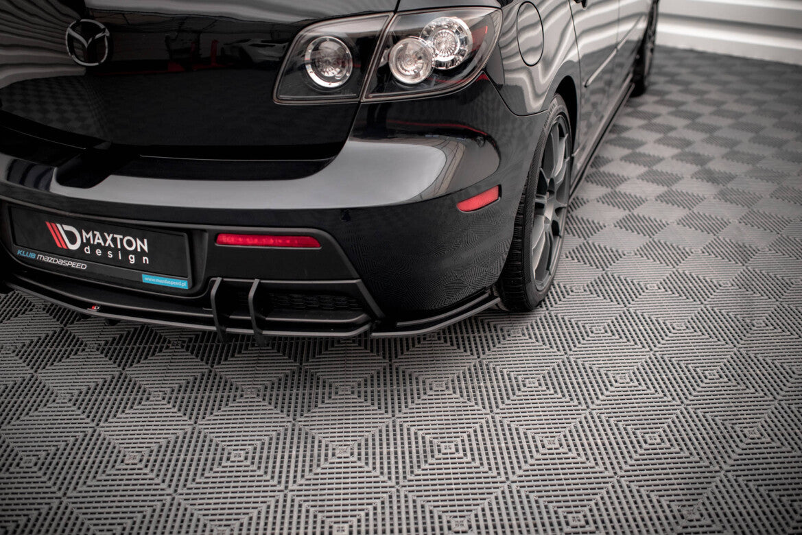 Street Pro Diffusor Flaps passend für Mazda 3 MPS Mk1 US-Spec Version schwarz matt