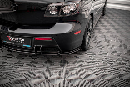 Street Pro Diffusor Flaps passend für Mazda 3 MPS Mk1 US-Spec Version schwarz matt
