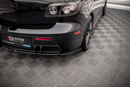 Street Pro Diffusor Flaps passend für Mazda 3 MPS Mk1 US-Spec Version schwarz matt