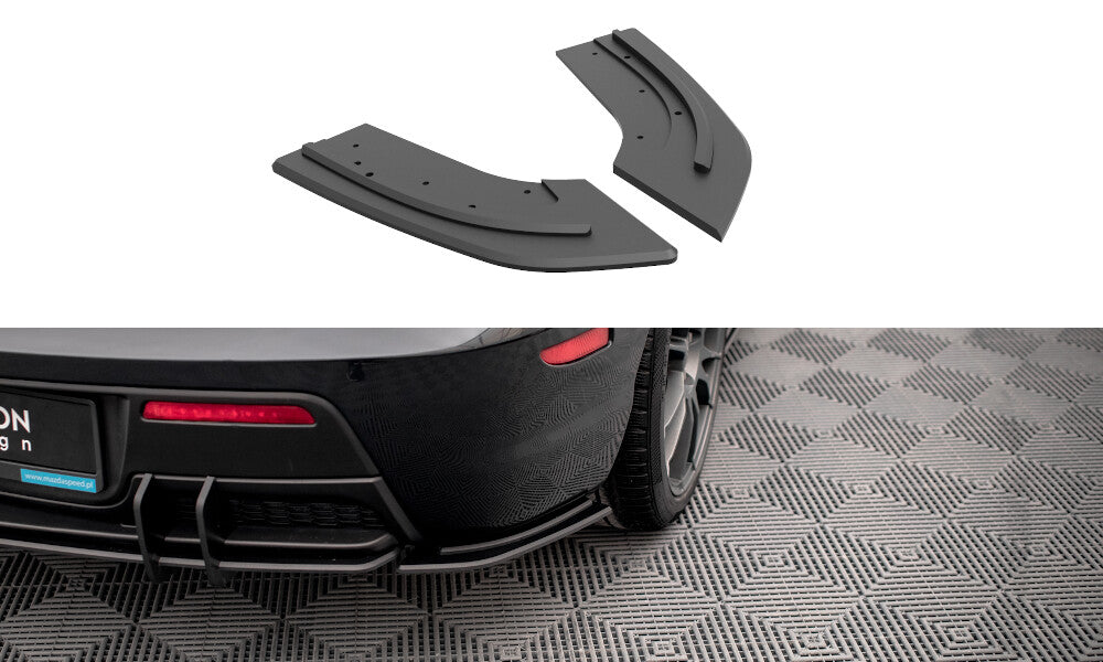 Street Pro Diffusor Flaps passend für Mazda 3 MPS Mk1 US-Spec Version schwarz matt