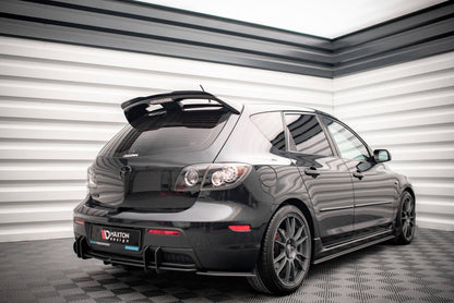 Street Pro Diffusor Flaps passend für Mazda 3 MPS Mk1 US-Spec Version schwarz matt