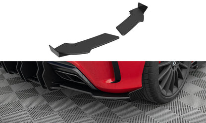 Street Pro Diffusor Flaps passend für Mercedes A 45 AMG W176 FL schwarz matt + Hochglanz Flaps