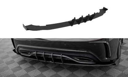 Street Pro Diffusor Flaps passend für Mercedes A AMG-Line W176 FL schwarz matt + Hochglanz Flaps